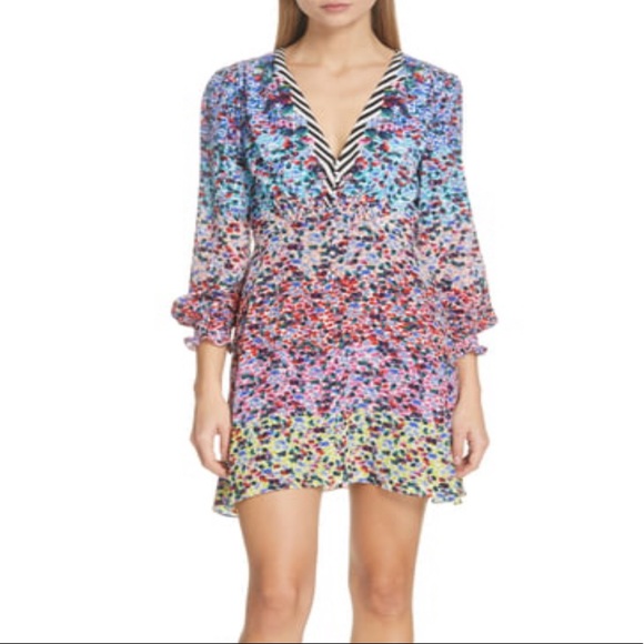SALONI
Eve Floral Print Dress In Rainbow Gardenia - Picture 5 of 8